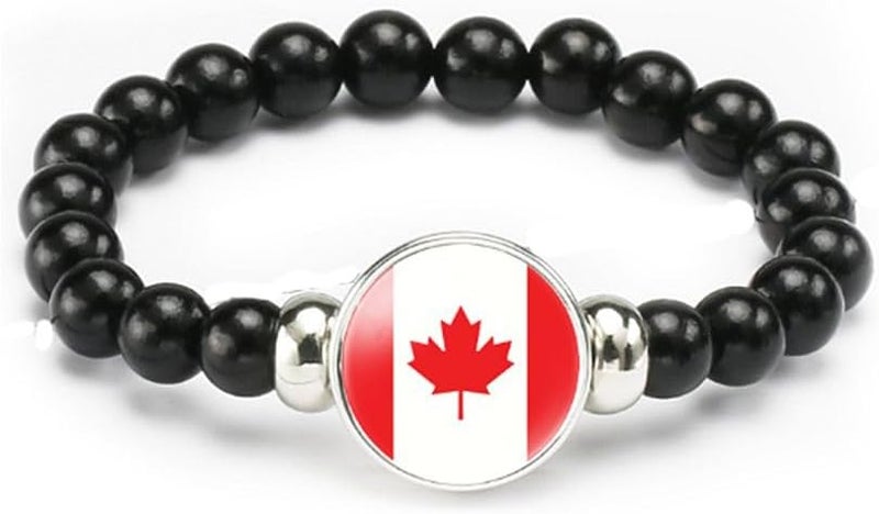 vmcoatdu National Flag Bracelet Elastic Rope Beaded Bracelet Support Your Country Travel Souvenir Gifts for Men Women - Image 1